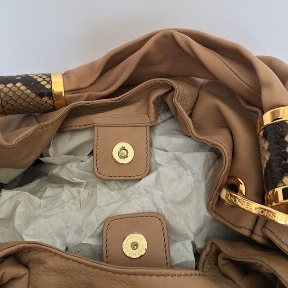 MICHAEL KORS Python Accent Handbag - Picture 5 of 8